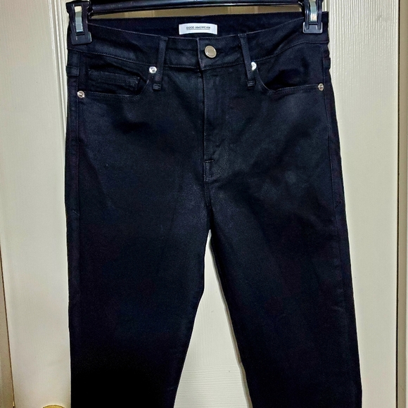 Good American Good High Rise Black Jeans - Picture 2 of 5